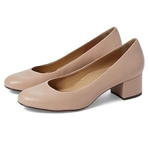 Marc Joseph Beige Nude Block Heel Pumps